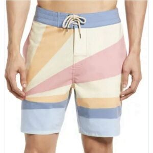 New Faherty Soleil Sun and Wave 7" Board Shorts Swim Suit Mens‎ 40W